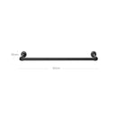 Segenn's Kledingroede - set van 2 - Industrieel Design - Wandmontage - Ruimtebesparend - 92 x 30 x 7,5 cm - Belastbaar tot 50 kg - Eenvoudige Montage - voor Kleine Kamers - Zwart