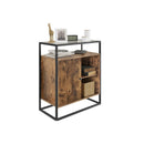 Segenn's Industriële Glazen Consoletafel - Bijzettafel - Side Tables - Bijzettafels - 70 x 35 x 80 cm