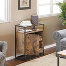 Segenn's Industriële Glazen Consoletafel - Bijzettafel - Side Tables - Bijzettafels - 70 x 35 x 80 cm
