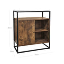 Segenn's Industriële Glazen Consoletafel - Bijzettafel - Side Tables - Bijzettafels - 70 x 35 x 80 cm