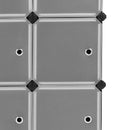 Segenn's Plankensysteem - 9 Kubussen - Kledingkast van Kunststof - met Deuren - Schoenenrek - Opbergen van Kleding - Speelgoed en Boeken - Insteekplank - Eenvoudige Montage - Zwart