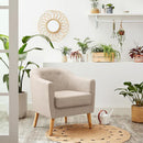 SEGENN Terni Elegante Loungestoel – Stoffen Bekleding & Comfortabel Zitkussen-Zachte Relaxstoel met Luxe Stoffen Kussen