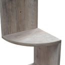 Segenn's wand rek - met 5 planken -zigzag design - Boekenkast - Hoekkast - Wand Vakkenkast - greige