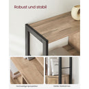 Segenn's Trento Hoge Boekenkast 4 Planken – Open Kast in Eiken Bruin-Zwart voor Woonkamer of Kantoor