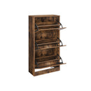 Segenn's Schoenenkast - 3 kleppen - schoenenrek- verstelbare en verwijderbare tussenschotten - 12 paar Damesschoenen of 12 paar