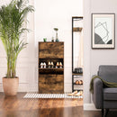 Segenn's Schoenenkast - 3 kleppen - schoenenrek- verstelbare en verwijderbare tussenschotten - 12 paar Damesschoenen of 12 paar