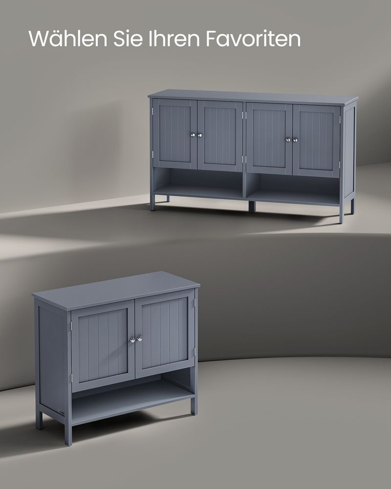 Segenn's Siena Schoenenkast Landelijke Stijl – Leigrijs – 35 x 80 x 70 cm – Compact Opbergrek voor Schoenen