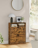 Segenn's Trieste Schoenenkast met 2 Deuren en Open Vak – Vintage Bruin – Praktische Opbergkast