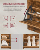 Segenn's Trieste Schoenenkast met 2 Deuren en Open Vak – Vintage Bruin – Praktische Opbergkast