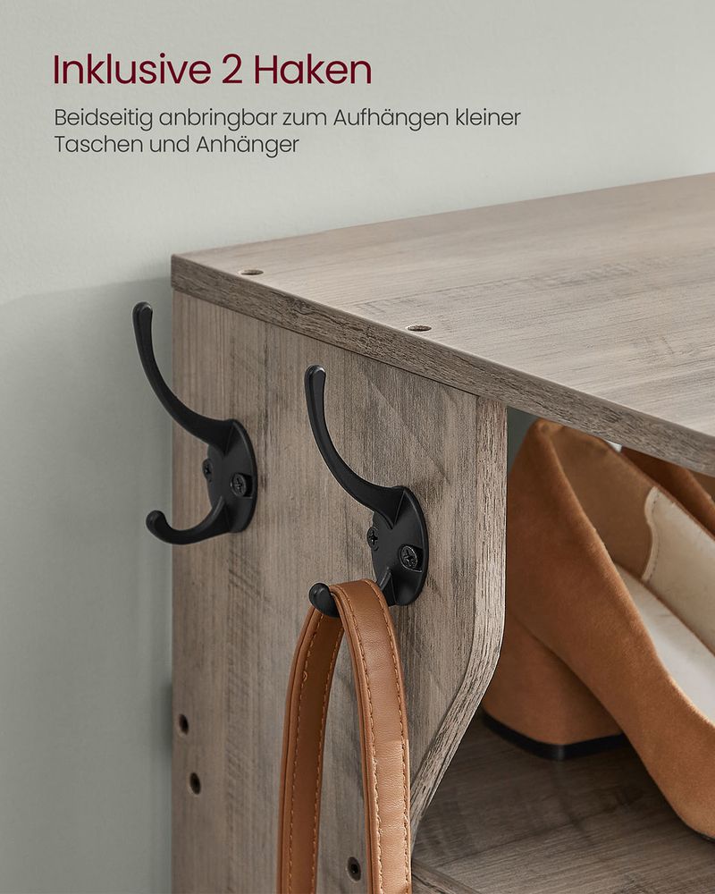 Segenn's Matera Slim Schoenenrek met 7 Lagen – Gemêleerd Greige – Compact Opbergrek voor Schoenen