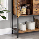 Segenn's Dressoir - Keukenplank -  Kast met 2 Lades en Deuren - Industrieel Design - Vintage Bruin-Zwart - 100 x 35 x 84,5 cm