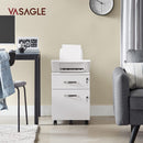 Segenn's ladeblok - ladeblok op wieltjes - Afsluitbaar - Verrijdbare container 2 sloten - Archiefkast met 2 lades en 5 wielen - Verstelbare Hangmap - wit