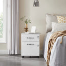 Segenn's ladeblok - ladeblok op wieltjes - Afsluitbaar - Verrijdbare container 2 sloten - Archiefkast met 2 lades en 5 wielen - Verstelbare Hangmap - wit