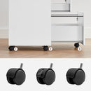 Segenn's ladeblok - ladeblok op wieltjes - Afsluitbaar - Verrijdbare container 2 sloten - Archiefkast met 2 lades en 5 wielen - Verstelbare Hangmap - wit