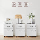 Segenn's ladeblok - ladeblok op wieltjes - Afsluitbaar - Verrijdbare container 2 sloten - Archiefkast met 2 lades en 5 wielen - Verstelbare Hangmap - wit