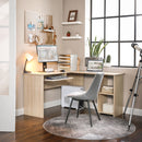 Segenn's L-vormige bureau - Bureau - hoekbureau met 2 planken - eikenkleurig