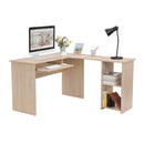 Segenn's L-vormige bureau - Bureau - hoekbureau met 2 planken - eikenkleurig