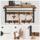 SEGENN Catania Industriële Wandkapstok – Bruin-Zwart met Metalen Frame-Vintage Bruin-Zwart met Metaal