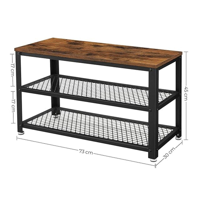 SEGENN Catania Industriële Wandkapstok – Bruin-Zwart met Metalen Frame-Vintage Bruin-Zwart met Metaal