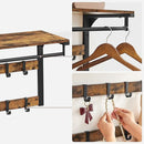 SEGENN Catania Industriële Wandkapstok – Bruin-Zwart met Metalen Frame-Vintage Bruin-Zwart met Metaal