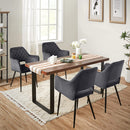 Segenn's Chic Eetkamerstoel - Gestoffeerde Stoel - Fluwelen Bekleding - Grijs