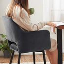 Segenn's Chic Eetkamerstoel - Gestoffeerde Stoel - Fluwelen Bekleding - Grijs