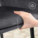 Segenn's Chic Eetkamerstoel - Gestoffeerde Stoel - Fluwelen Bekleding - Grijs