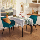 Segenn's Nexus Eetkamerstoelen Loui - woonkamerstoel - Groen - Metaalpoot - Fluweel - Velvet eetstoel