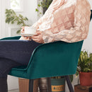 Segenn's Nexus Eetkamerstoelen Loui - woonkamerstoel - Groen - Metaalpoot - Fluweel - Velvet eetstoel