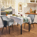 Segenn's Eetkamerstoel - Fauteuil - Gestoffeerde Stoel met Armleuningen - Metalen Poten - Fluwelen Bekleding - Belastbaar tot 110 kg - voor Studeerkamer - Woonkamer - Slaapkamer - Lichtgrijs