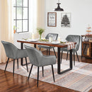 Segenn's Eetkamerstoel - Fauteuil - Gestoffeerde Stoel met Armleuningen - Metalen Poten - Fluwelen Bekleding - Belastbaar tot 110 kg - voor Studeerkamer - Woonkamer - Slaapkamer - Lichtgrijs