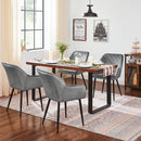 Segenn's eetkamerstoelen- Fluweel - fauteuils - set van 2 - gestoffeerde stoelen met armleuningen - zitbreedte 49 cm - metalen poten - fluwelen hoes - belastbaar tot 110 kg - lichtgrijs
