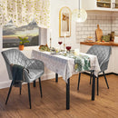 Segenn's eetkamerstoelen- Fluweel - fauteuils - set van 2 - gestoffeerde stoelen met armleuningen - zitbreedte 49 cm - metalen poten - fluwelen hoes - belastbaar tot 110 kg - lichtgrijs