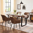 Segenn's Eetkamerstoelen Loui - woonkamerstoel - blauw - Metaalpoot - Fluweel - Velvet eetstoel