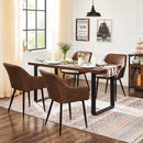 Segenn's Eetkamerstoelen - Fauteuils - set van 2 - Gestoffeerde Stoelen met Armleuningen - PU Hoes - Vintage