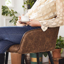 Segenn's Eetkamerstoelen - Fauteuils - set van 2 - Gestoffeerde Stoelen met Armleuningen - PU Hoes - Vintage