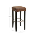 Segenn's Pekin Barkruk - Barkruk Set van 2 - Barstoel - Max. Draagvermogen 120 KG - Kruk - Leer - Bruin