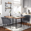 Segenn's Eetkamerstoel - Eetkamerstoel set van 2  - metalen poten - fluweel - belastbaar tot 110 kg - Grijs