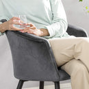 Segenn's Eetkamerstoel - Eetkamerstoel set van 2  - metalen poten - fluweel - belastbaar tot 110 kg - Grijs