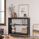 Segenn's Accra Console tafel - Bijzettafel - dressoir kasten - Haltafel - Kast - Industrieel design - Vintage - Bruin-Zwart