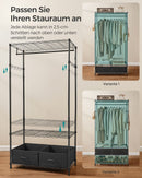 SEGENN Trieste Functioneel kledingrek met 2 lades – Stevig & stijlvol in inktzwart-Praktisch en modern