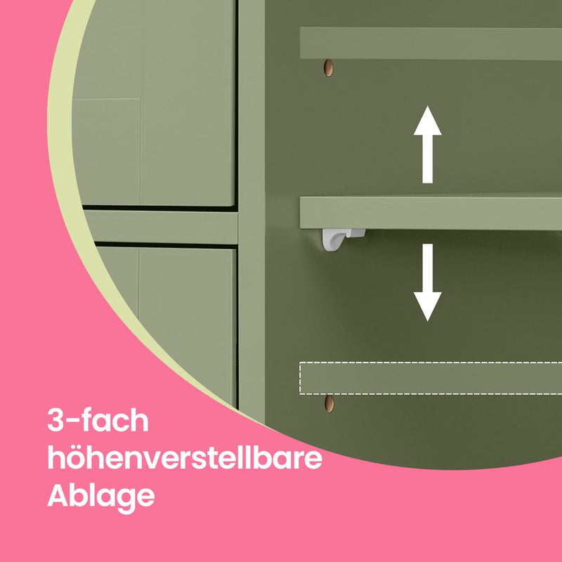 Segenn's Lecce Badkamer zijkast – smalle opbergkast voor extra ruimte-praktische zijkast met opbergruimte