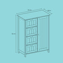 Segenn's Lecce Badkamer zijkast – smalle opbergkast voor extra ruimte-praktische zijkast met opbergruimte