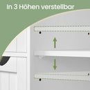 Segenn's Genoa Badkamer opbergkast smal met 4 lades – stijlvolle witte kast (Cloud White) voor extra opbergruimte