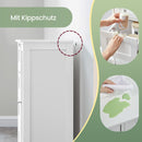 Segenn's Genoa Badkamer opbergkast smal met 4 lades – stijlvolle witte kast (Cloud White) voor extra opbergruimte