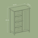 Segenn's Genoa Badkamer opbergkast smal met 4 lades – stijlvolle witte kast (Cloud White) voor extra opbergruimte