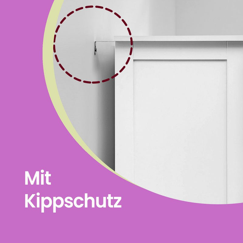 SEGENN Venice Badkamerkast met 4 Lades – Smalle Zijkast voor Extra Opbergruimte-Staande Badkamer Zijkast – Kast met 4 Lades en Compact Design
