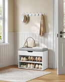 Segenn's Lecce Schoenenbank met Gewatteerd Kussen en 3 Lagen-Comfortabel Kussen – Wolkenwit