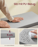 Segenn's Lecce Schoenenbank met Gewatteerd Kussen en 3 Lagen-Comfortabel Kussen – Wolkenwit