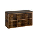 Segenn's Brescia Schoenenbank met Opbergruimte – 30×87×48 cm – Vintage Bruin-Grijs – Gestoffeerde Zitting